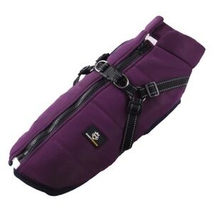 DoggyKingdom Winter Jacket Purple Dog Vest Coat w/ Reflective Harness MEDIUM